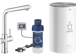 Grohe Einhand-Spültischbatterie und Boiler Red Duo Size-M Chrom
