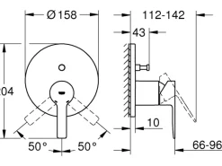 Grohe Einhand-Wannenbatterie Lineare Chrom