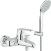 Grohe Einhand-Wannenbatterie Eurodisc C DN 15 mit Brausegarnitur