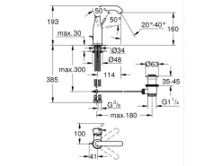Grohe Einhand-Waschbeckenarmatur Essence M-Size