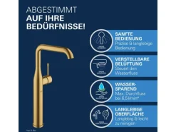 Grohe Einhand-Waschtischbatterie Essence XL-Size Cool Sunrise gebürstet