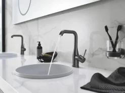 Grohe Einhand-Waschtischbatterie Essence L-Size Hard Graphite Gebürstet
