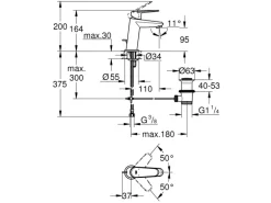 Grohe Einhand-Waschtischbatterie Eurodisc Cosmopolitan S-Size Chrom