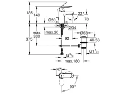Grohe Einhand-Waschtischbatterie Eurosmart Cosmopolitan S-Size Chrom