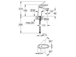 Grohe Einhand-Waschtischbatterie Eurostyle S-Size Einlochmontage Chrom