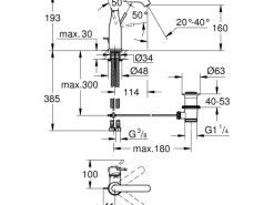 Grohe Einhand-Waschtischbatterie Essence M-Size Supersteel