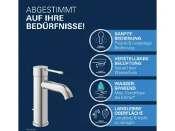 Grohe Einhand-Waschtischbatterie Essence S-Size Supersteel