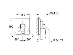 Grohe Einhebelmischer-Wannenarmatur Eurocube Chrom
