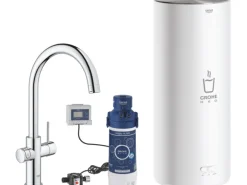 Grohe Küchenarmatur und Boiler Red Duo Größe-L Chrom