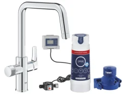Grohe Küchenarmatur-Kit Blue Pure Start mit Ultrasafe Filter Silber