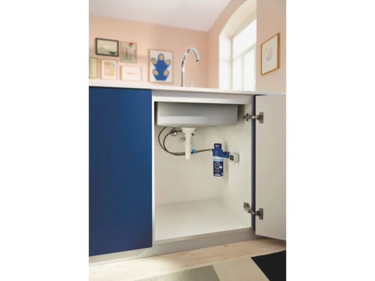 Grohe Küchenarmatur-Set Blue Pure Start Curve mit Mini Aktivkohlefilter Silber