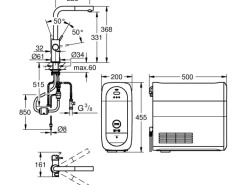 Grohe L-Auslauf Starter Kit Blue Home Chrom
