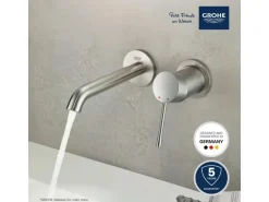 Grohe 2-Loch-Waschtischbatterie Essence Supersteel