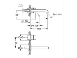 Grohe 2-Loch-Waschtischbatterie Essence Supersteel