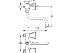 Grohe QuickFix Brausebatterie Costa Trend