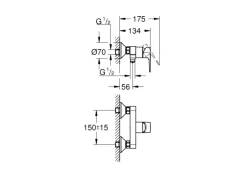 Grohe QuickFix Duscharmatur Start Loop für die Wandmontage