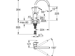 Grohe QuickFix Einhand-Spültischbatterie Feel Supersteel