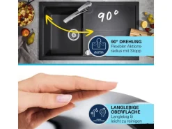 Grohe QuickFix Spültischarmatur Start Supersteel mit ausziehbarer Dualbrause