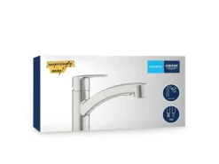 Grohe QuickFix Spültischarmatur Start Supersteel mit ausziehbarer Dualbrause