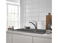 Grohe QuickFix Spültischarmatur Start Chrom mit niedrigem Auslauf