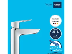 Grohe QuickFix Waschtischarmatur Start M-Size Push-open Ablaufgarnitur 1 1/4