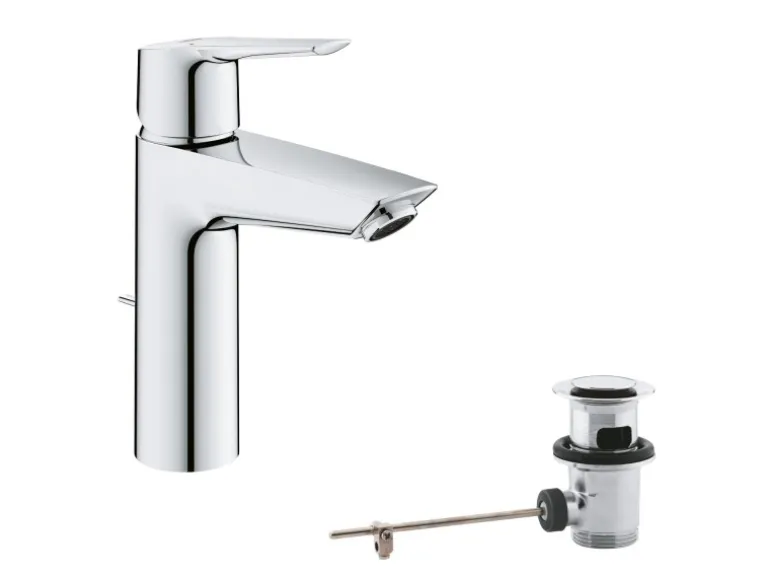 Grohe QuickFix Waschtischarmatur Start M-Size Zugstangen-Ablaufgarnitur 1 1/4"