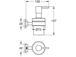 Grohe Seifenspender mit Halter Essentials Cube