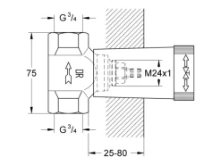 Grohe UP-Ventil-Unterteil DN 20
