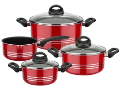 GSW Kochtopf Set Milano Color 4 Teilig Rot