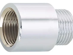 Hahnverlängerung 14,9 mm (Rp 3/8) x 16,7 mm (R 3/8) Messing Verchromt 20 mm