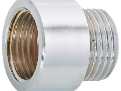 Hahnverlängerung 18,6 mm (Rp 1/2) x 21 mm (R 1/2) Messing Verchromt 15 mm