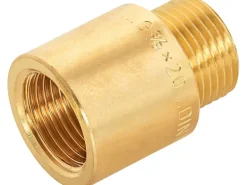Hahnverlängerung 14,9 mm (Rp 3/8) x 16,7 mm (R 3/8) Messing 20 mm