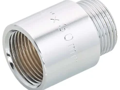 Hahnverlängerung 24,1 mm (Rp 3/4) x 26,4 mm (R 3/4) Messing Verchromt 30 mm