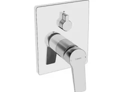 Hansa Einhand-Wannen-Funktionseinheit mit Sicherungseinrichtung HANSATWIST Rosette eckig in Chrom