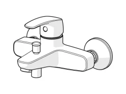 Hansa Wannenfüll- und Brausebatterie Einhebelmischer Pinto 4511 Chrom