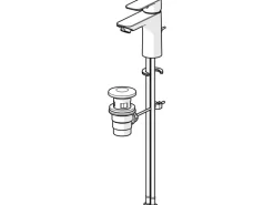 Hansa Waschtischbatterie Einhebelmischer Basic XL 5550 Chrom
