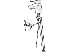 Hansa Waschtischbatterie Einhebelmischer Mix 0110 Chrom