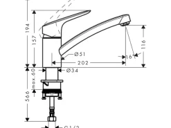 Hansgrohe Einhebel-Küchenarmatur Logis 120 mm Chrom