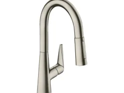Hansgrohe Einhebel-Küchenmischer mit Ausziehbrause M5116-H160 Edelstahl-Optik