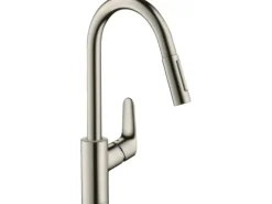 Hansgrohe Einhebel-Küchenmischer Focus 240 mit Ausziehbrause Edelstahl Finish