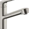 Hansgrohe Einhebel-Küchenmischer mit Ausziehauslauf M427-H150 Edelstahl Finish