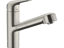 Hansgrohe Einhebel-Küchenmischer mit Ausziehauslauf M427-H150 Edelstahl Finish