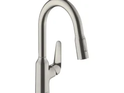 Hansgrohe Einhebel-Küchenmischer m. Ausziehbrause M429-H180 Edelstahl Finish