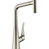 Hansgrohe Einhebel-Küchenmischer Metris 320 mit Ausziehbrause Edelstahl Finish