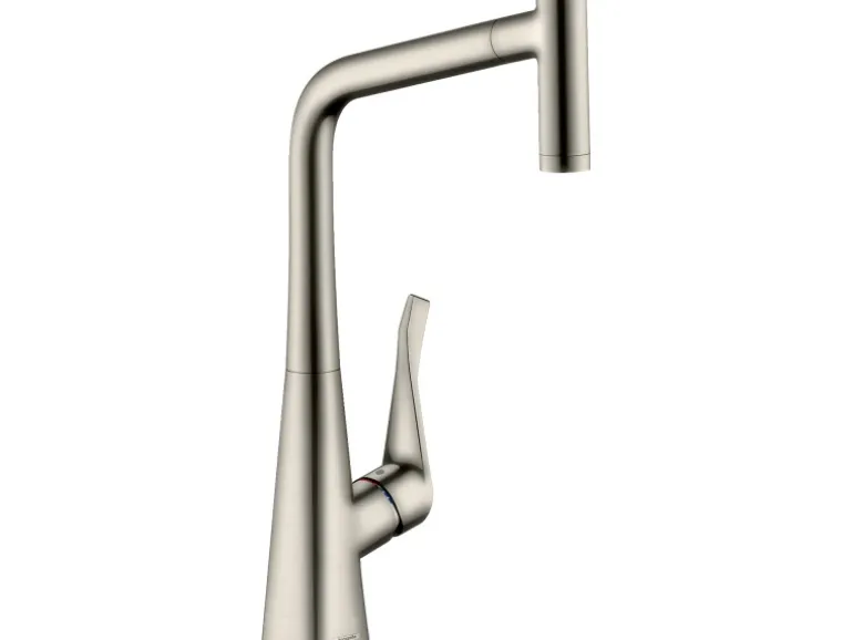 Hansgrohe Einhebel-Küchenmischer Metris 320 mit Ausziehbrause Edelstahl Finish