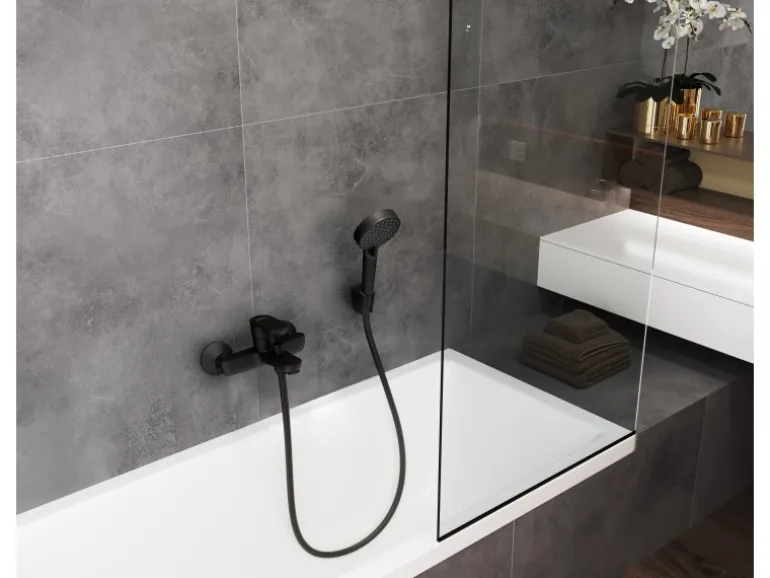 Hansgrohe Einhebel-Wannenmischer Vernis Blend Aufputz Matt Black