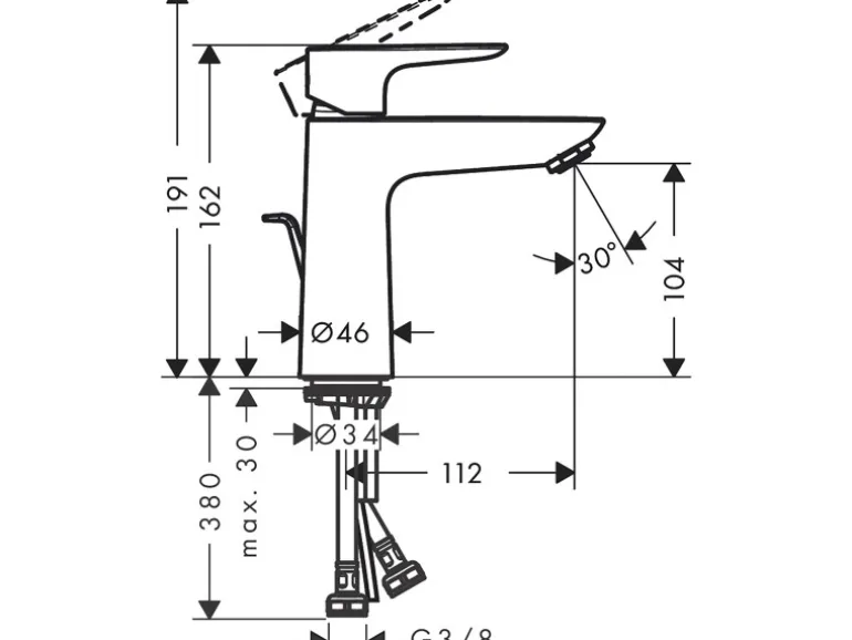 Hansgrohe Einhebel-Waschtischmischer Talis E 110 CoolStart Bronze