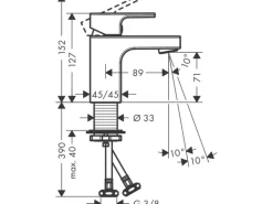 Hansgrohe Einhebel-Waschtischmischer Vernis Shape 70 Matt Black