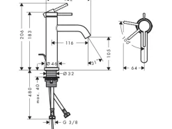 Hansgrohe Einhebel-Waschtischmischer Tecturis S 110 CoolStart EcoSmart+ Schwarz