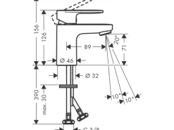 Hansgrohe Einhebel-Waschtischmischer Vernis Blend 70 Black